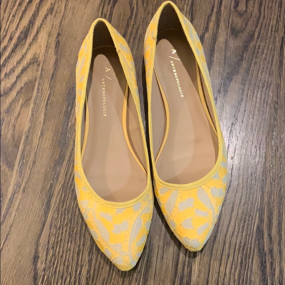 Anthropology Lace ballet flats